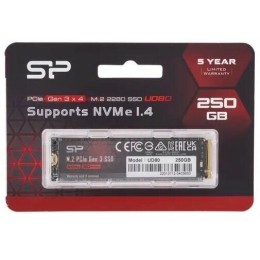 Твердотельный диск 250GB Silicon Power UD80, M.2 2280, PCI-E 3x4, [R/W - 3400/3000 MB/s]
